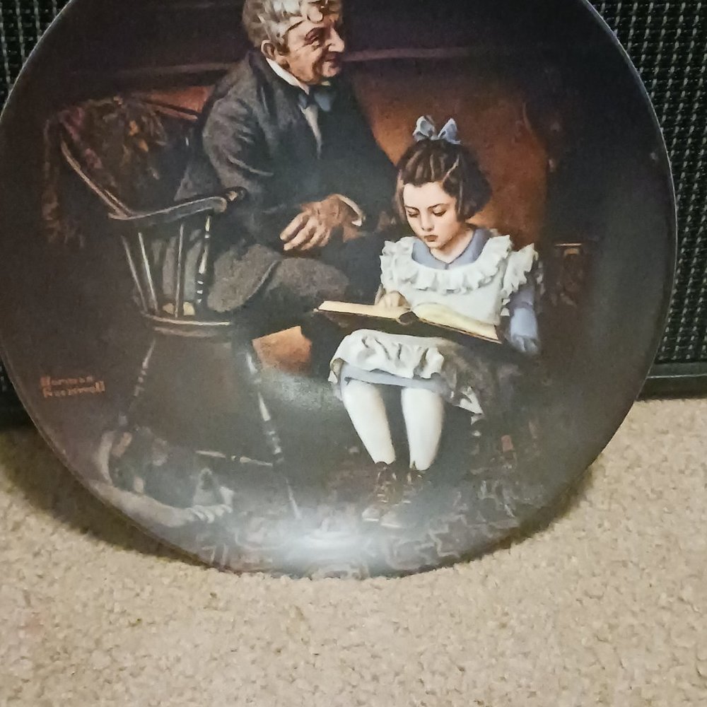Norman Rockwell "The Young Scholar" collective plate